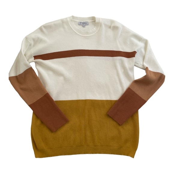 Polagram Sweaters - Polagram Women’s Knit Long Sleeve Color Block Sweater Size Medium